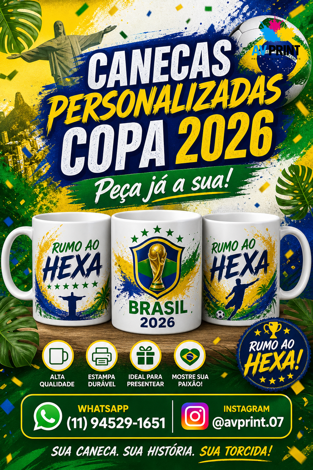 Canecas Personalizadas Copa 2026