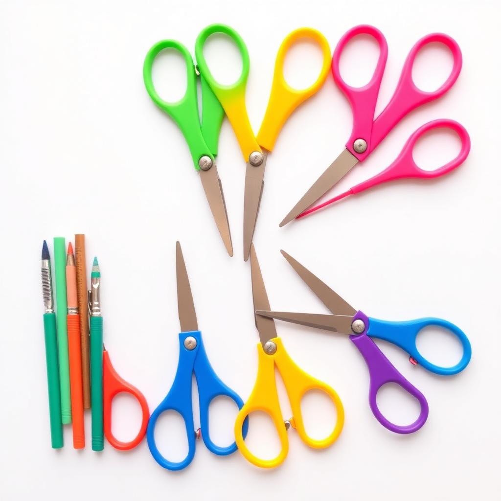 Tesouras Coloridas 14cm Infantis — Papelaria Escolar